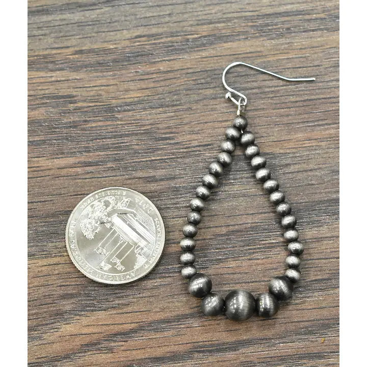 Handmade Drop Navajo Bead Earrings