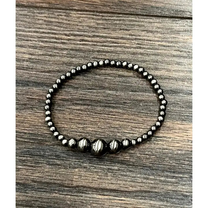Handmade Polish Navajo Bead Stretch Bracelet