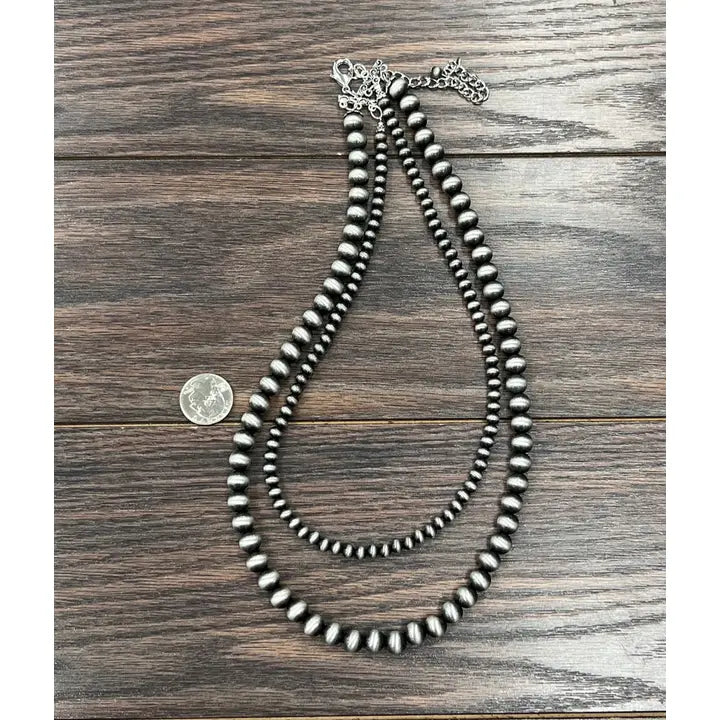 Handmade Navajo Bead 2 layer Necklace
