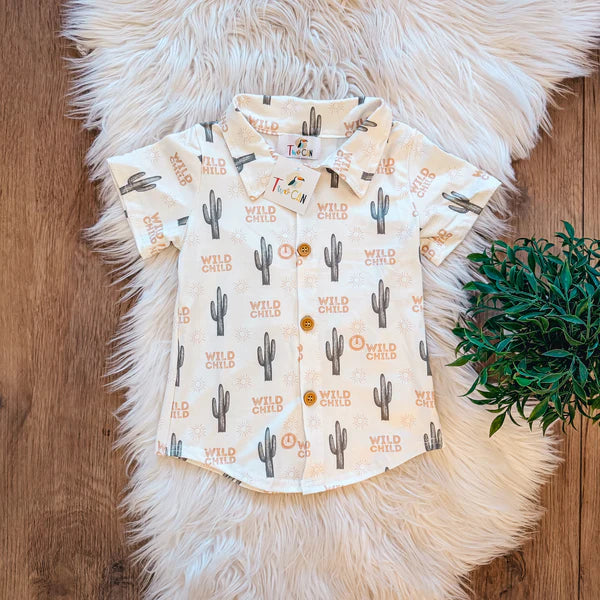 Wild Child Button Up Shirt by TwoCan