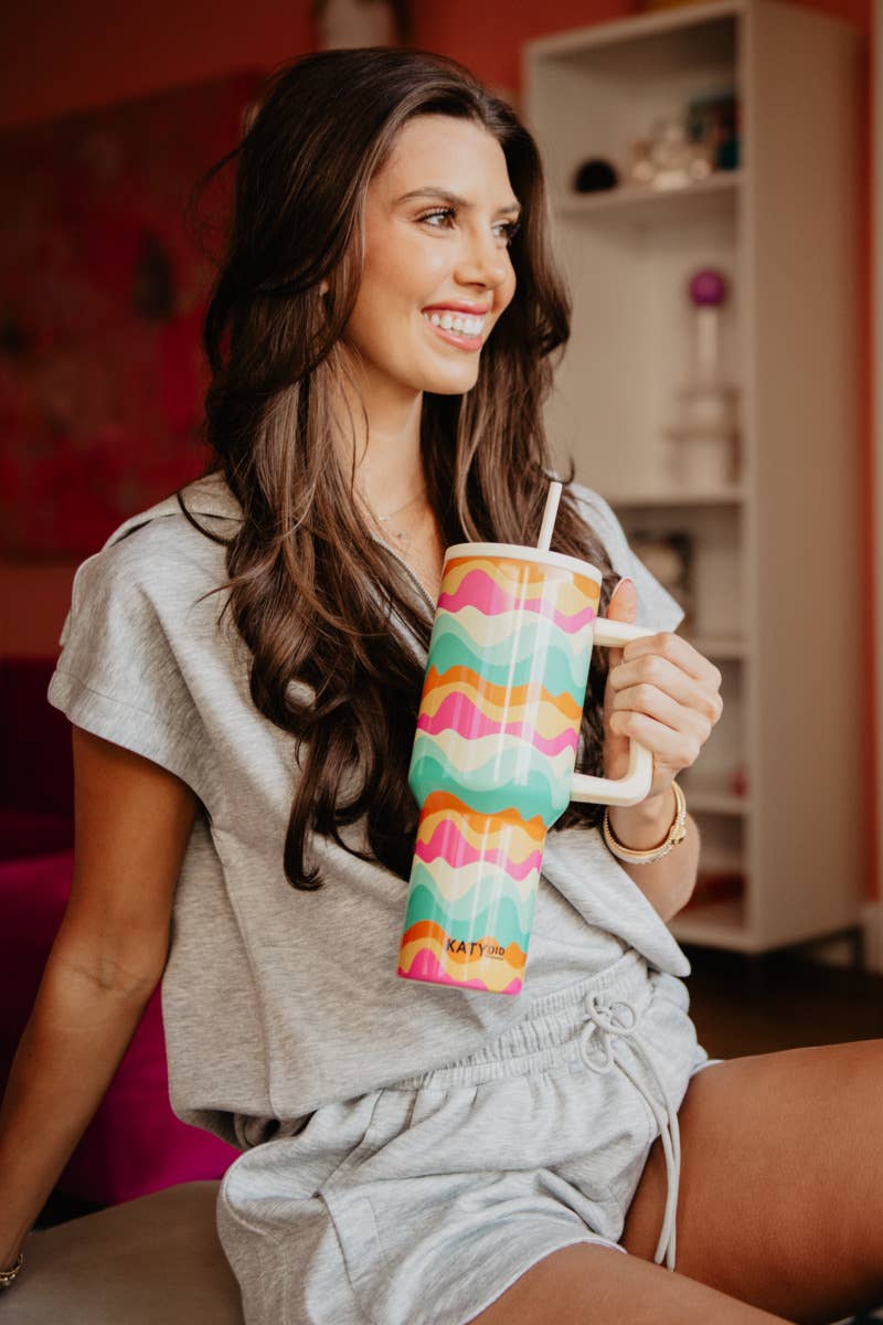 Neon Abstract Colors 38 Oz Tumbler Cup