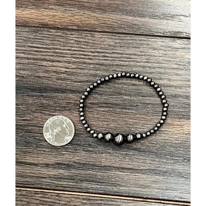 Handmade Polish Navajo Bead Stretch Bracelet