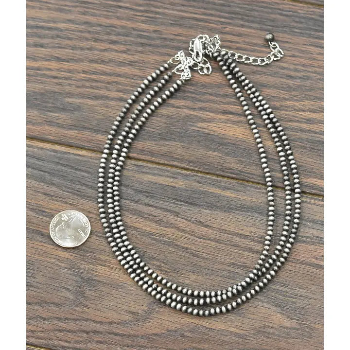 Handmade Navajo Bead Tiny Necklace