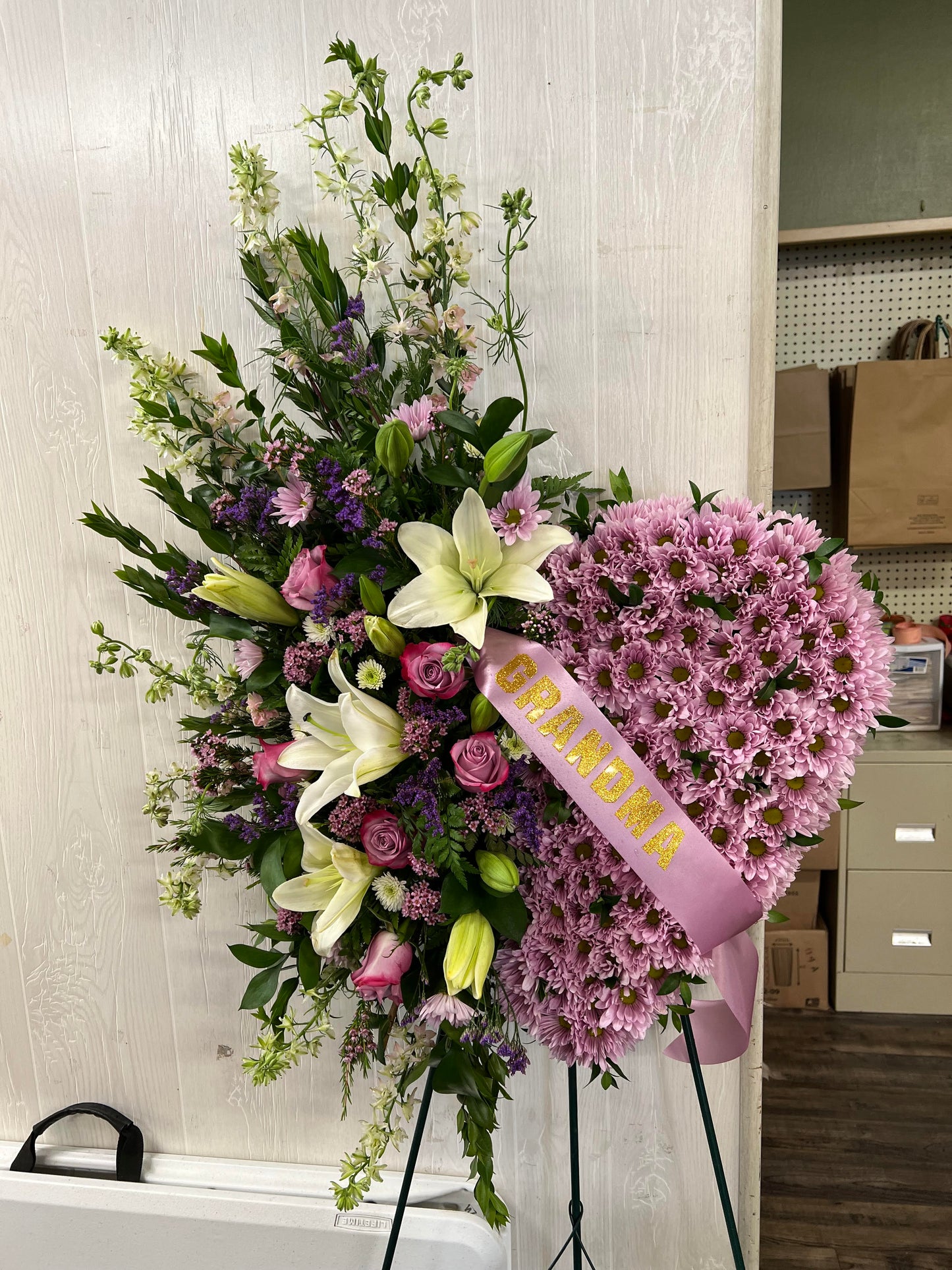 Sympathy Heart standing spray