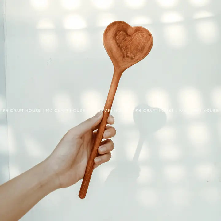 Best Mom Ever Wooden Heart Spoon