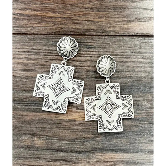 Aztec Post Earrings