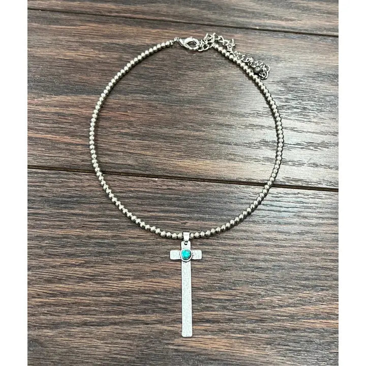 Navajo Cross Turquoise Necklace