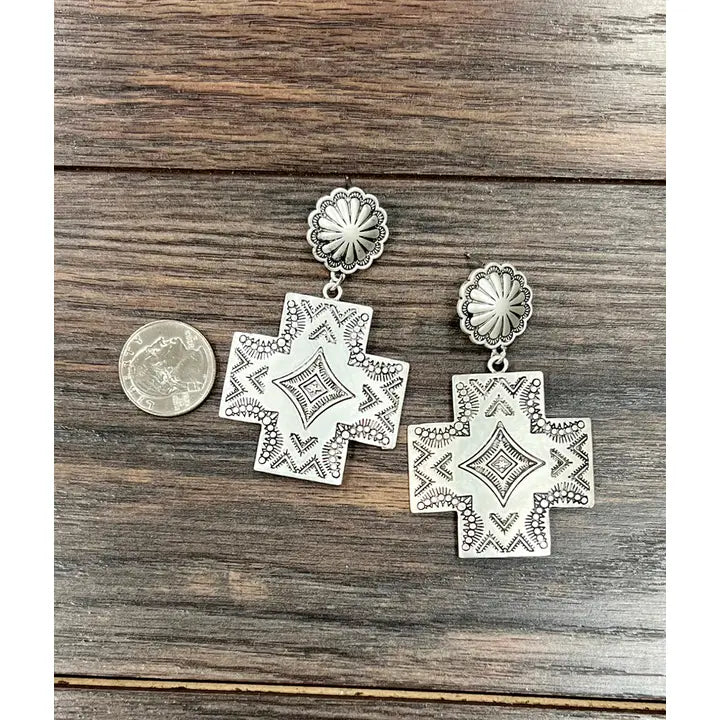 Aztec Post Earrings