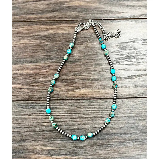 Handmade Turq Gemstone Necklace