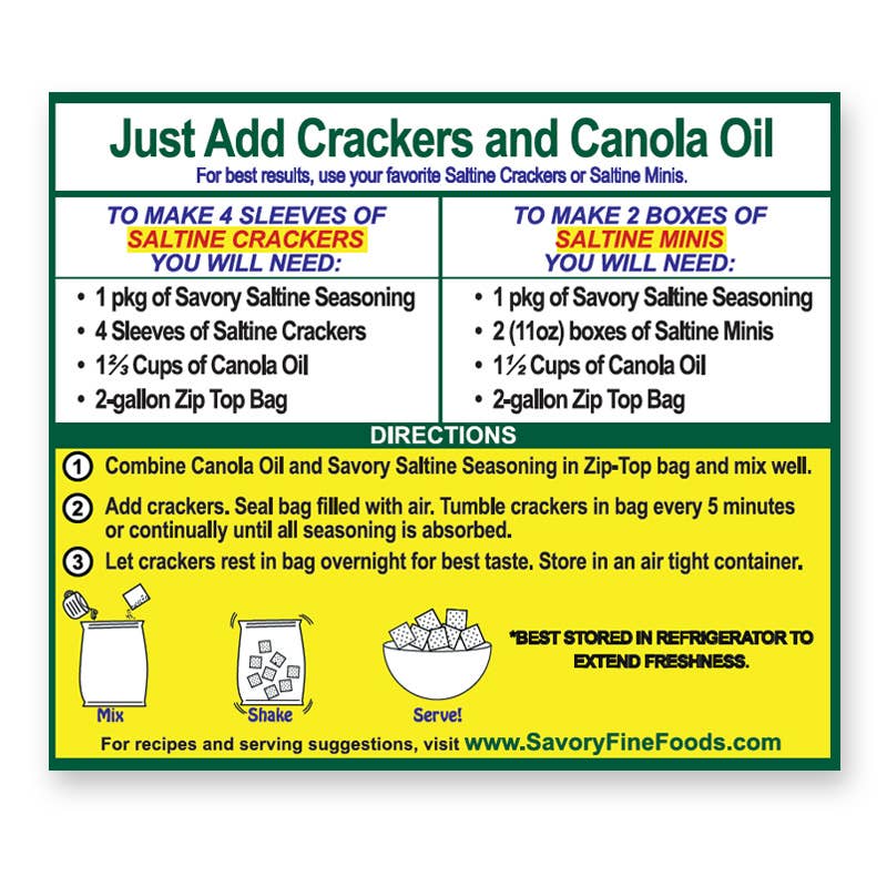 Savory Party Cracker Seasoning - Garden Dill (25 count)