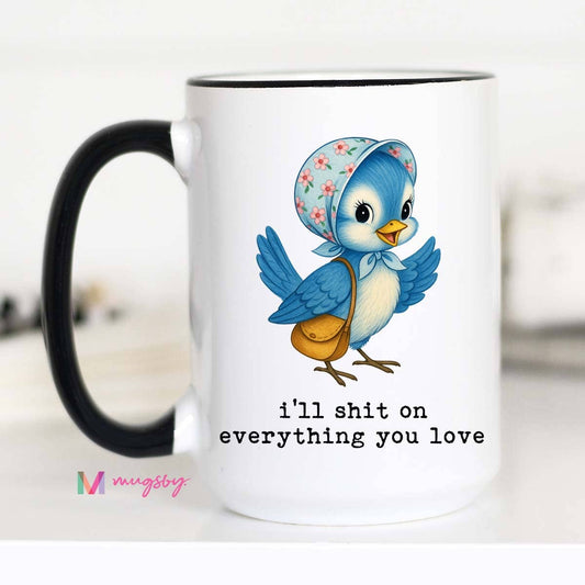 Funny Vintage Bird Mug – Snarky Gift Wholesale Coffee Cup