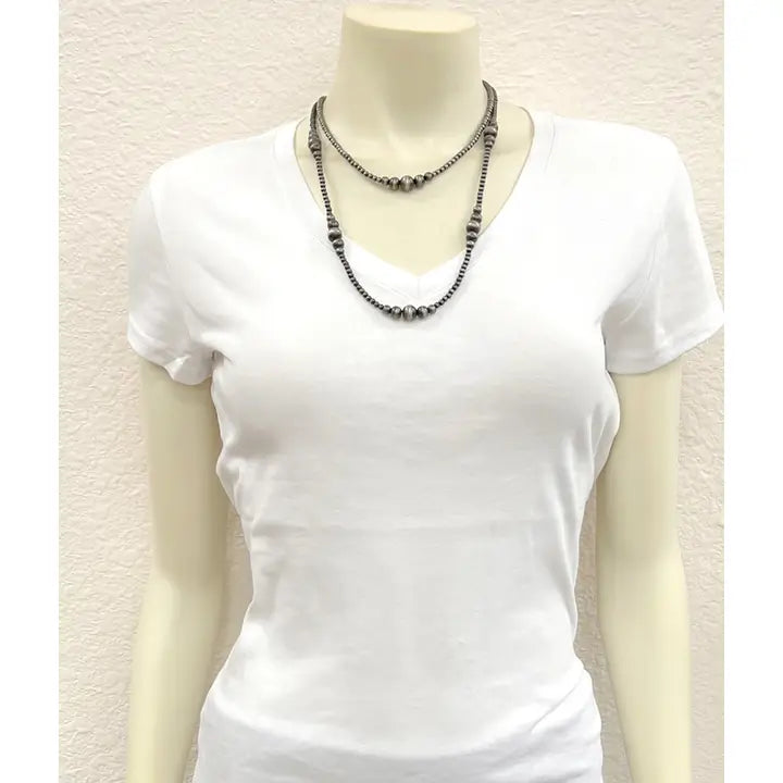 Handmade Navajo Bead 2 Layer S/L  Necklace
