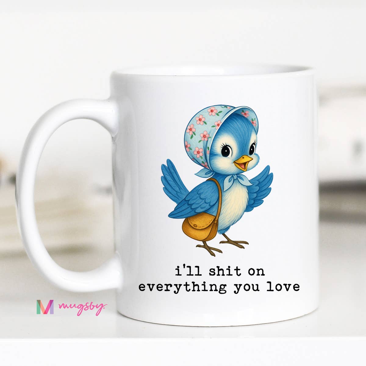 Funny Vintage Bird Mug – Snarky Gift Wholesale Coffee Cup
