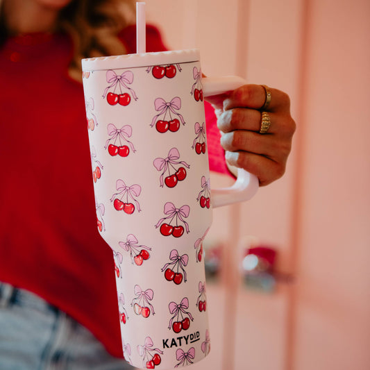 Cherry Bow Wholesale 38 Oz Valentine's Tumbler Cup