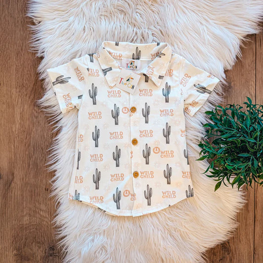 Wild Child Button Up Shirt by TwoCan