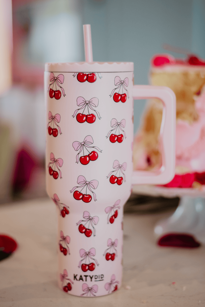 Cherry Bow Wholesale 38 Oz Valentine's Tumbler Cup