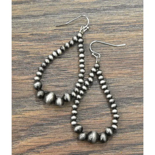 Handmade Drop Navajo Bead Earrings