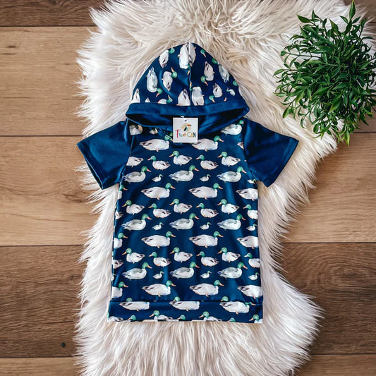 Ducks Hoodie Short Sleeve by TwoCan