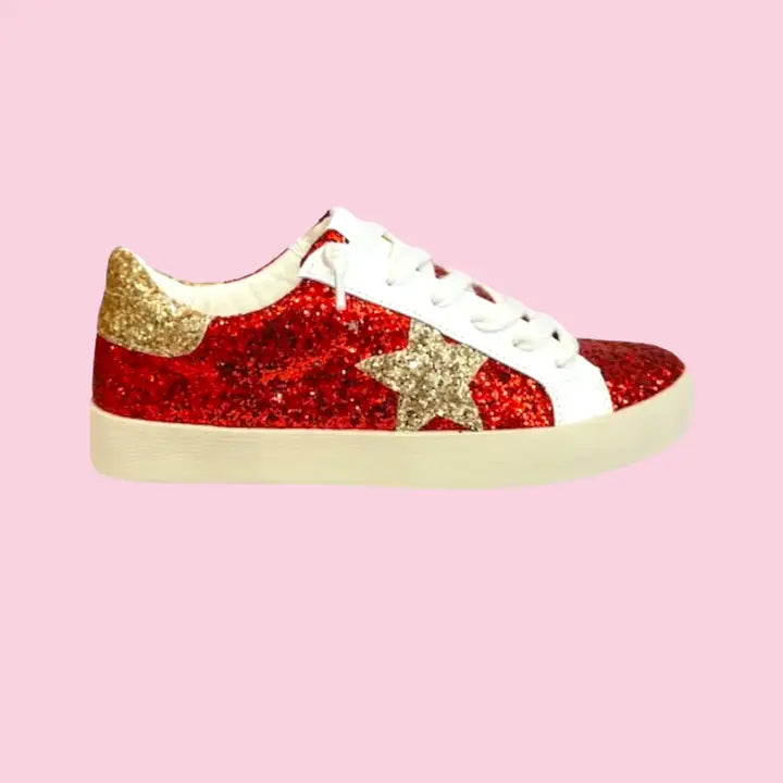 Red and Gold Sneaker