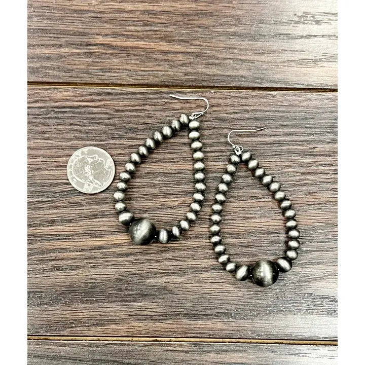 Handmade Drop Navajo Bead Earrings